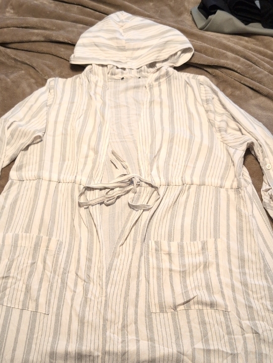torrid Other - Torrid Linen Feel Hooded Striped Cover Up Size 00 (10)